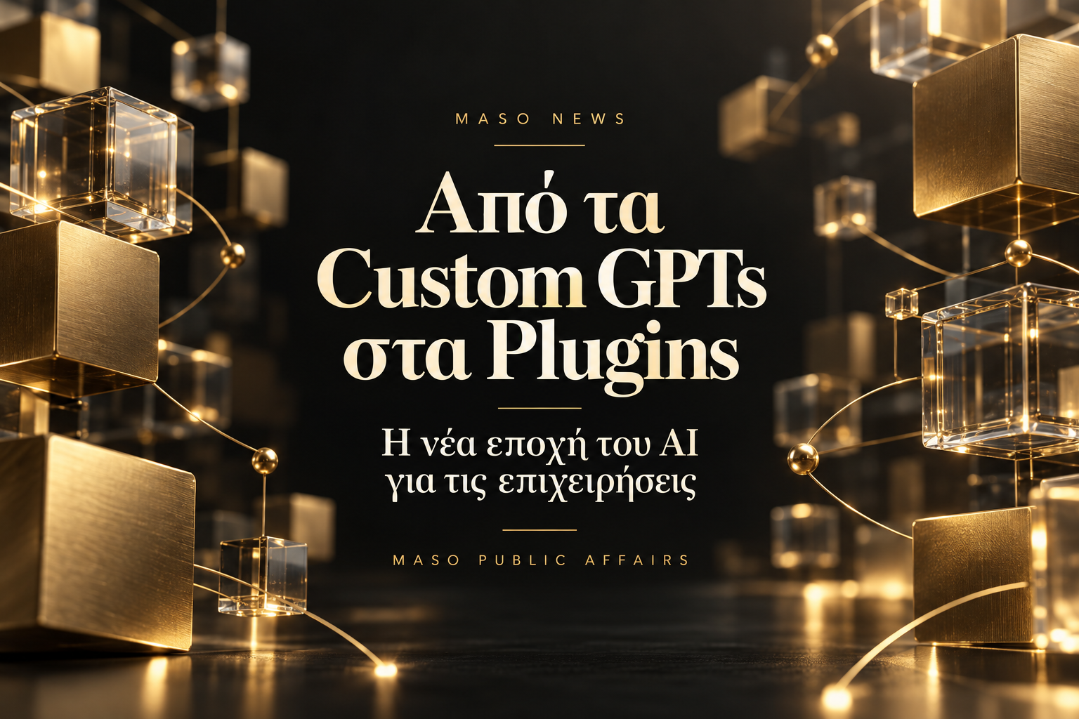 Χρυσές διασυνδεδεμένες μονάδες AI: Από τα Custom GPTs στα Plugins, η νέα εποχή του AI για τις επιχειρήσεις